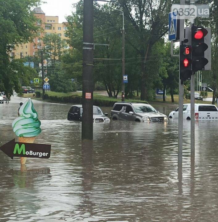 Місто пішло під воду. Негода наробила лиха у Тернополі