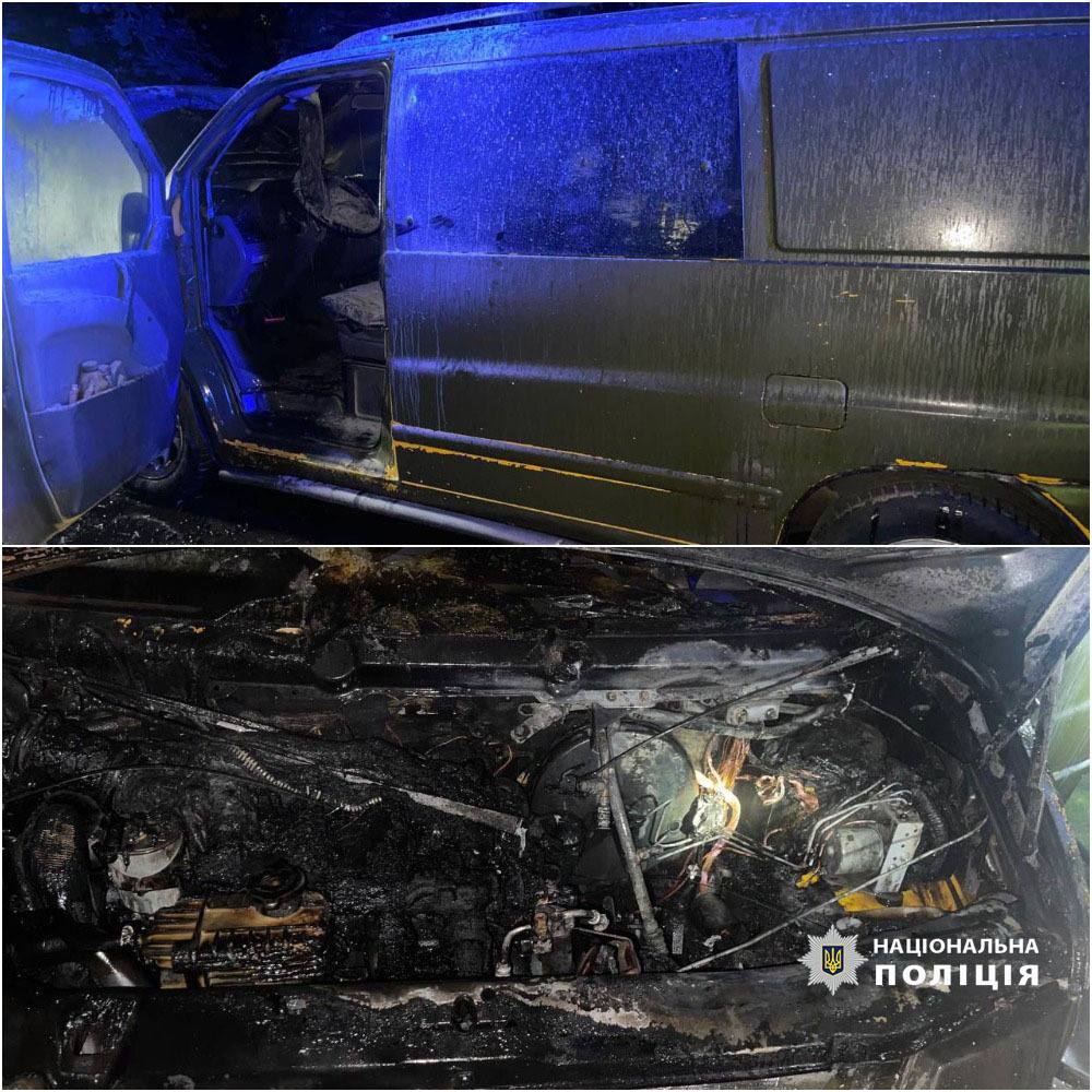 У Києві жінка з сином підпалювали авто військових: офіційна заява поліції (фото)