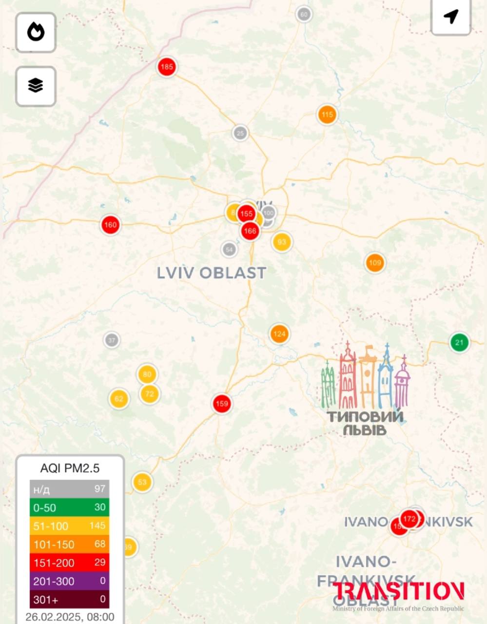 На Львівщині фіксують поганий стан повітря: деталі (фото)