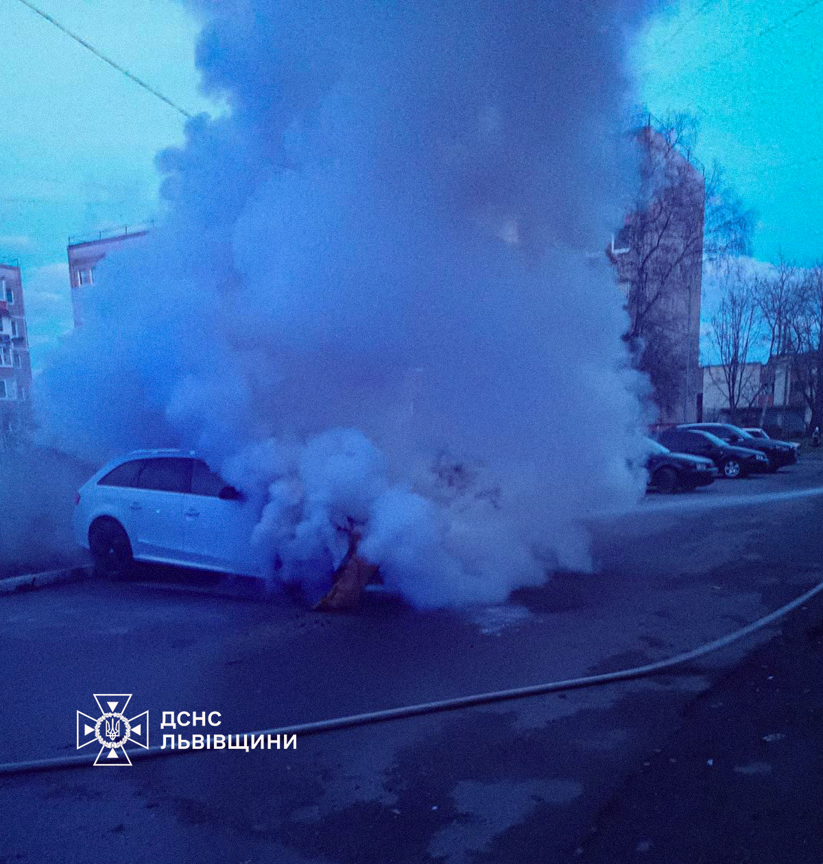 На Львівщині згорів автомобіль (фото)