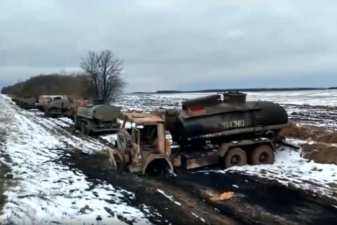 На Чернігівщині українські військові розбили колону постачання окупантів
