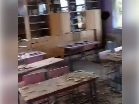 З’явилося відео наслідків обстрілу росіянами сільської школи на Сумщині