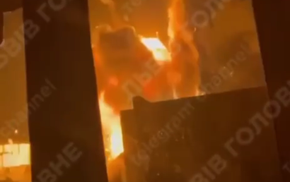 На відео потрапив момент влучання ракети у Львові