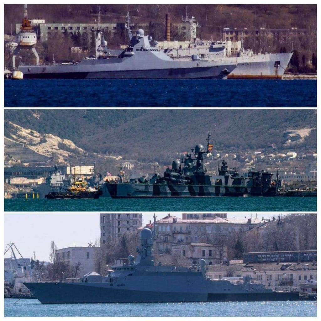 Можливі провокації на морі: на кораблях РФ зафарбовують назви і бортові номери