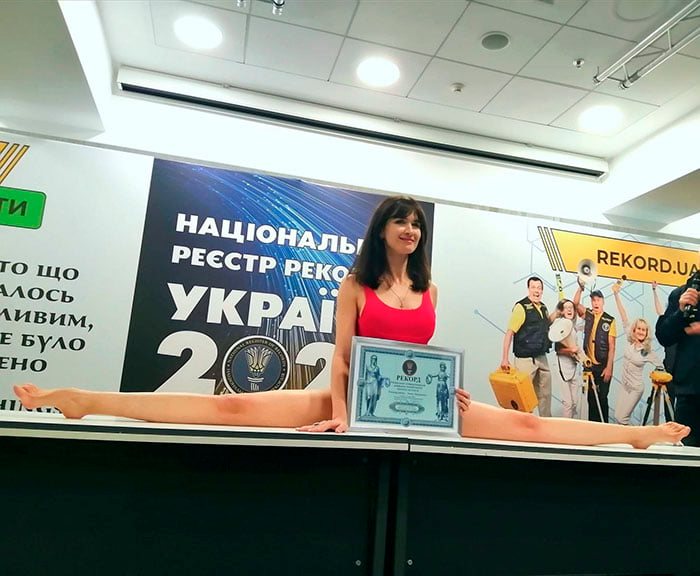 Володаркою найдовшого поперечного шпагату в Україні стала 38-річна полтавка