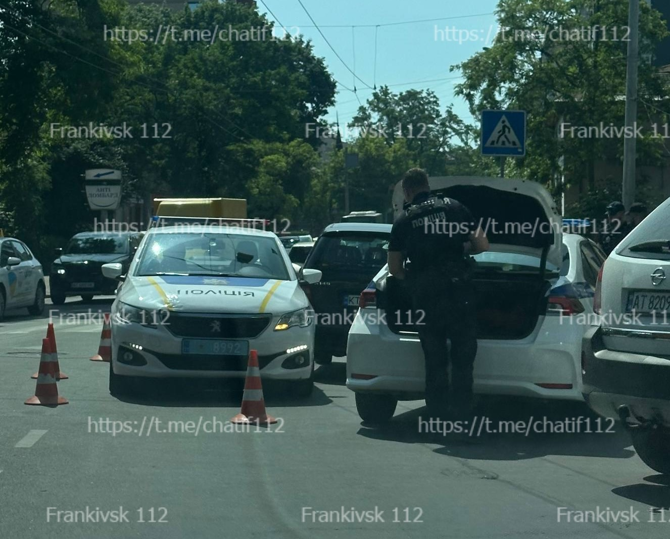 В Івано-Франківську в аварію потрапило авто поліції