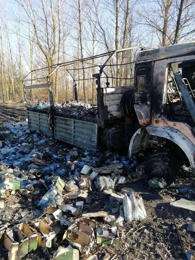 Біля Чернігова українці розгромили ворожу колону з провізією