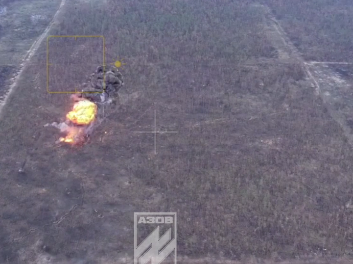 Бригада «Азову» знищила ворожий танк FPV-дроном