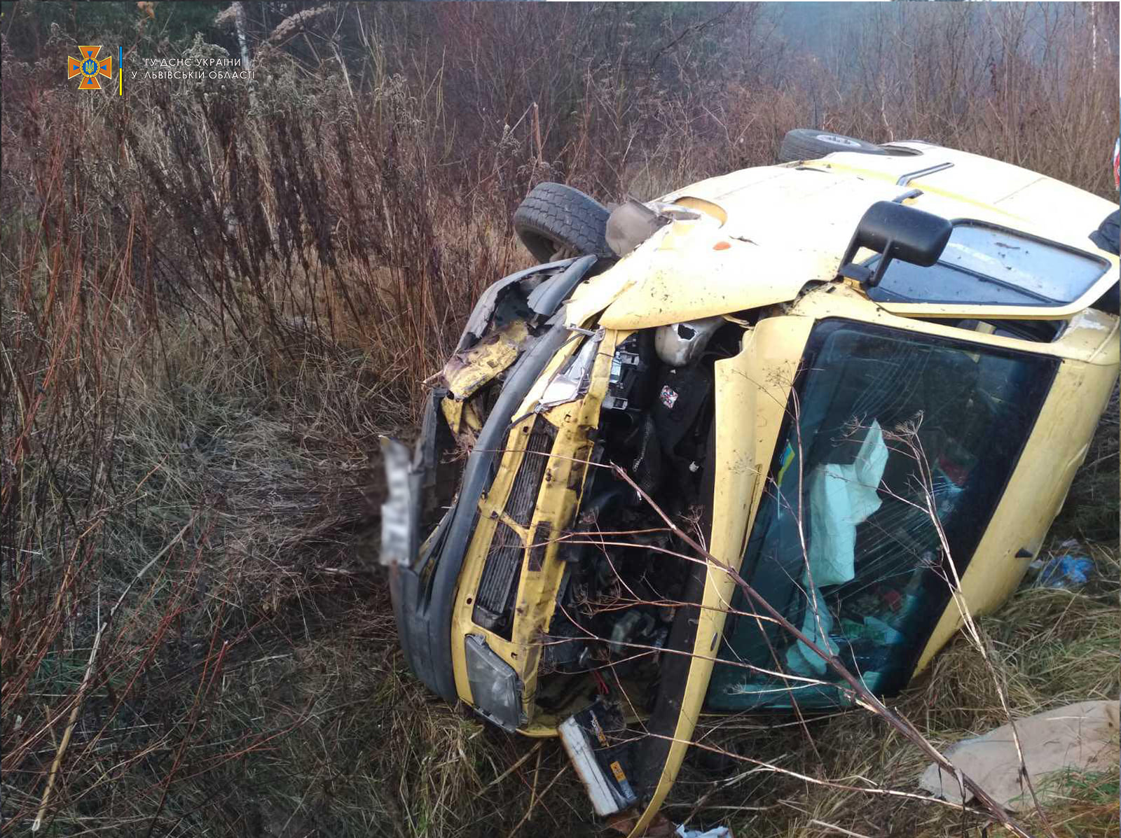 Під бусом, який злетів у кювет, загинула жінка. ДТП на Львівщині