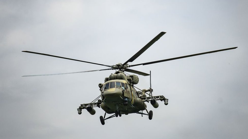 Росія перекидає військові гвинтокрили до кордону з Україною