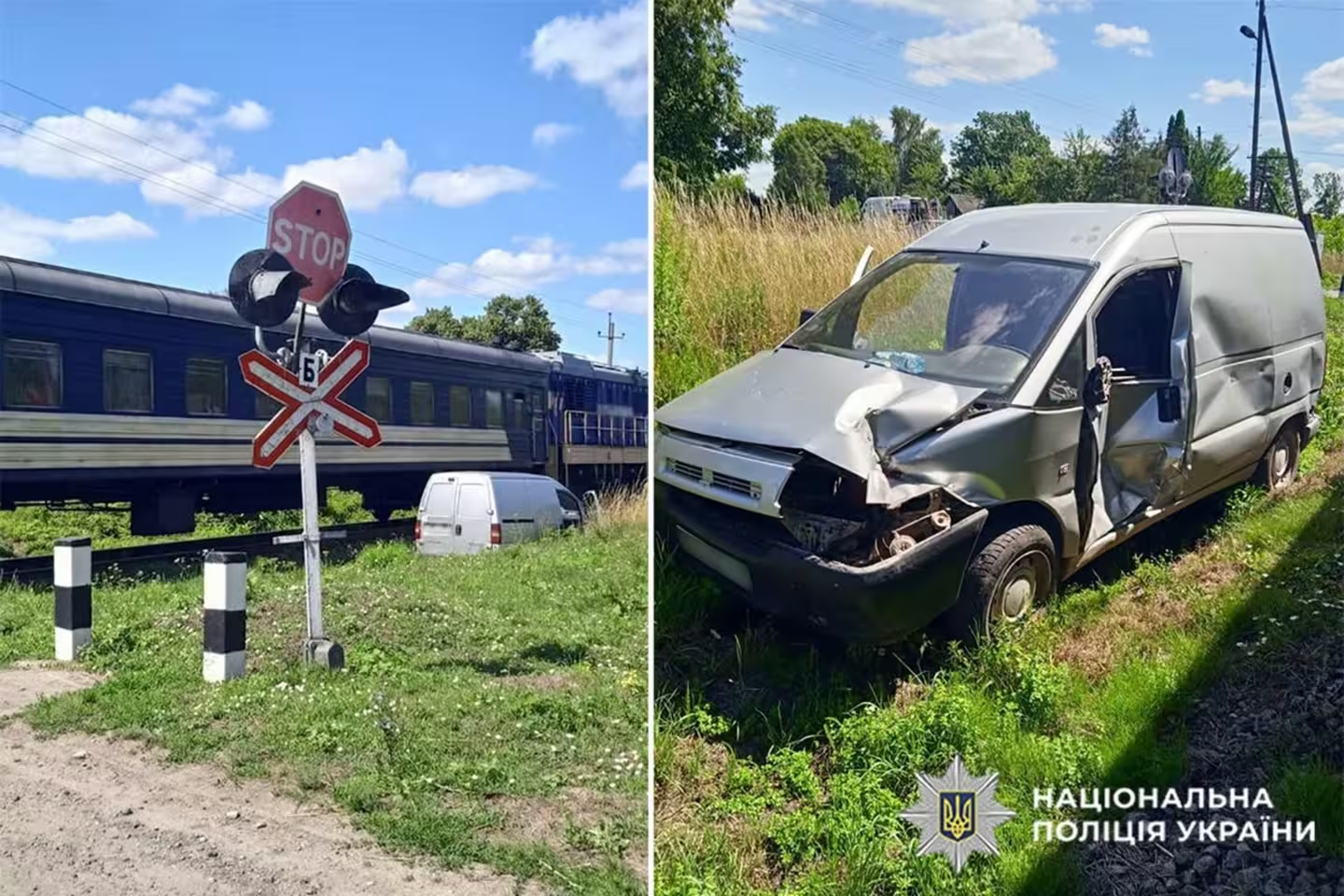 На Хмельниччині поїзд розтрощив авто з людиною: фото з місця аварії