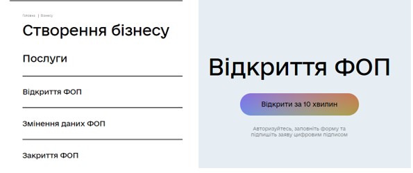 У "Дії" знову можна відкрити ФОП: як це зробити