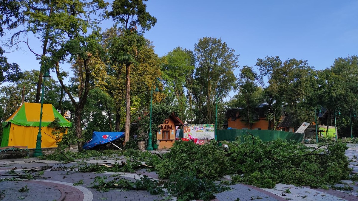 Поламані дерева, зірвані дахи та підтоплені будинки. Наслідки потужного буревію в Україні