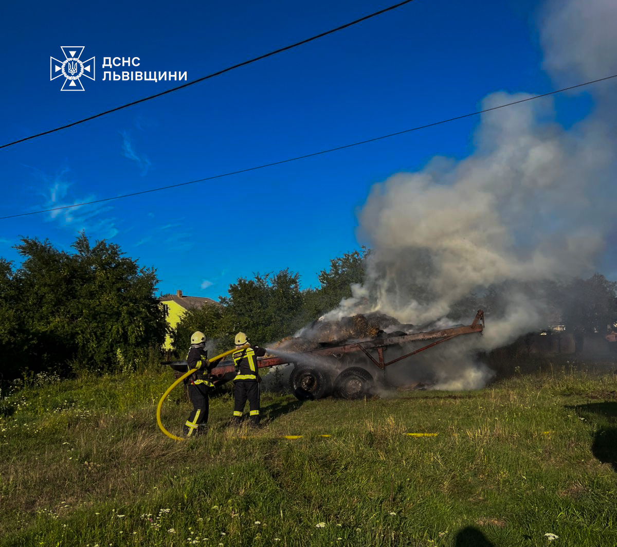 На Стрийщині пожежа: рятувальники ліквідували займання на відкритій території