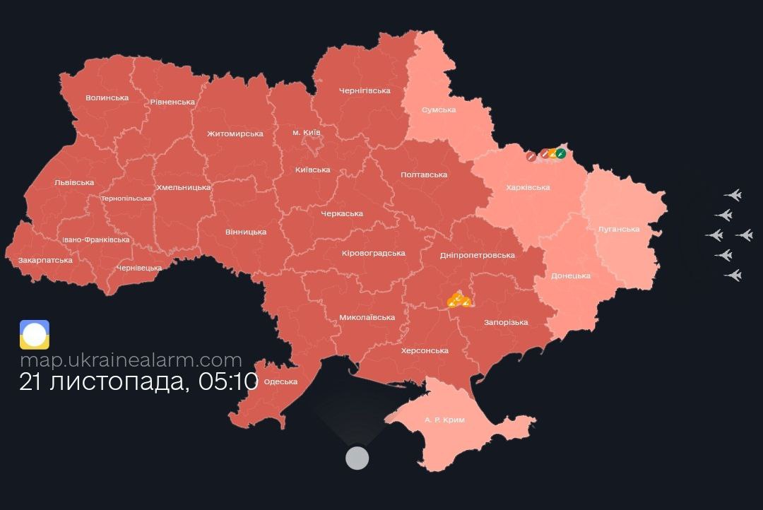 По всій території України оголошена повітряна тривога: Які загрози