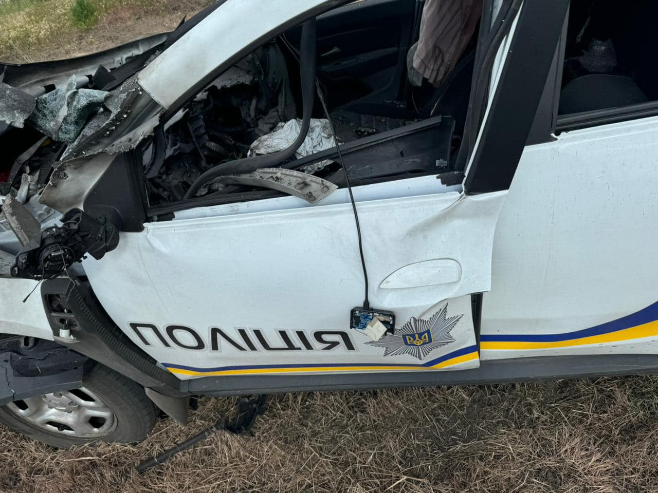 Росіяни дроном атакували авто поліцейських на Харківщині, один загинув