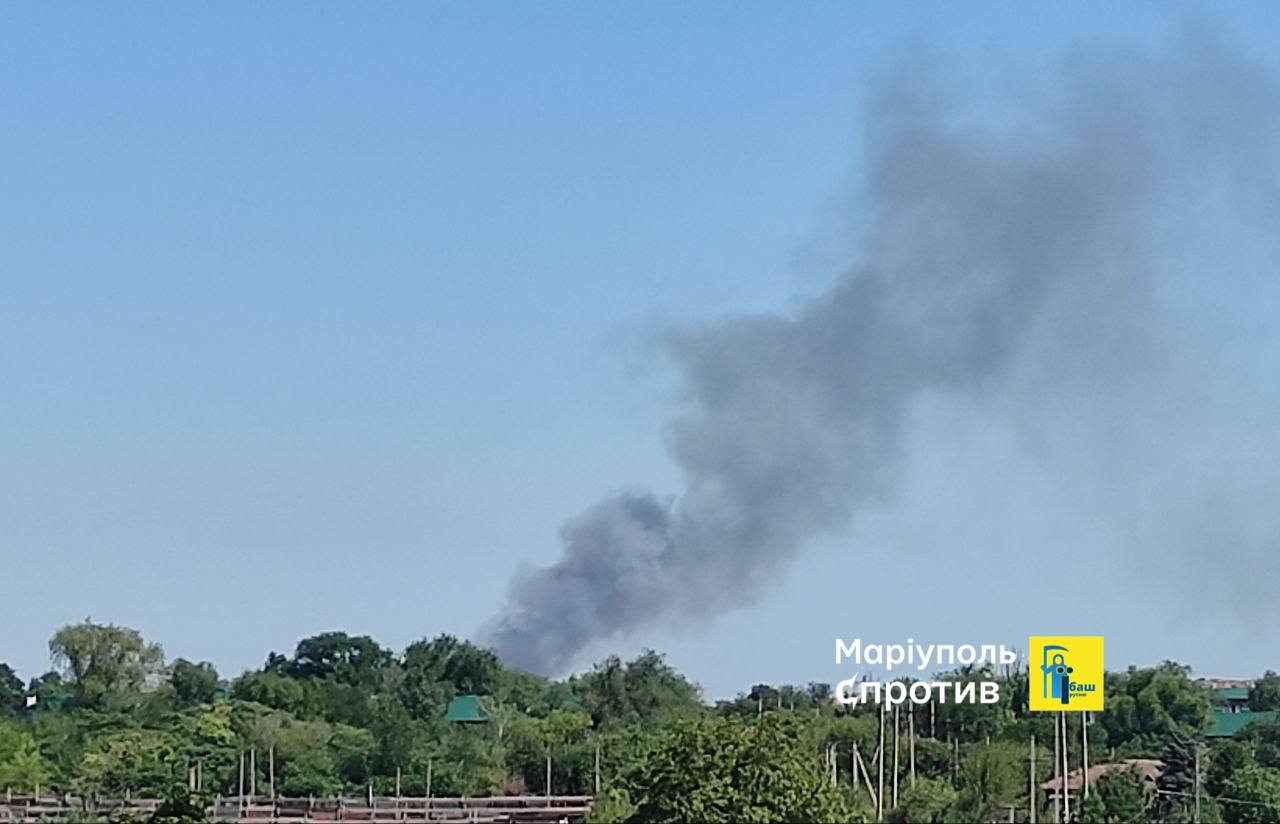 У Маріуполі партизани підпалили базу окупантів
