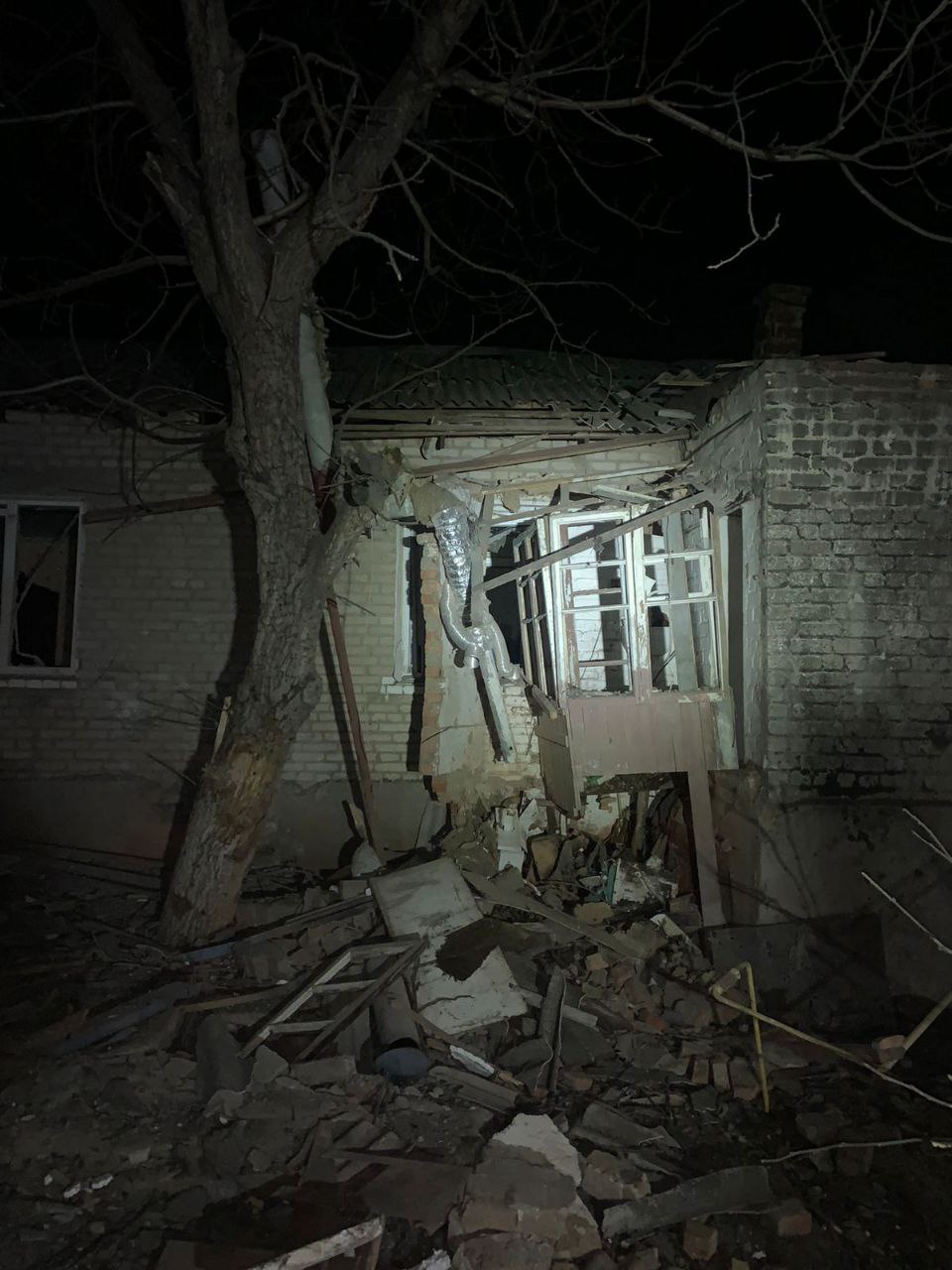 Обстріл Запорізькій області. Рашисти повністю зруйнували приватний будинок