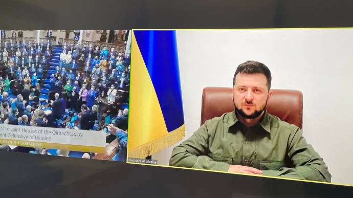 Росія розглядає голод як зброю: Зеленський звернувся до парламенту Ірландії