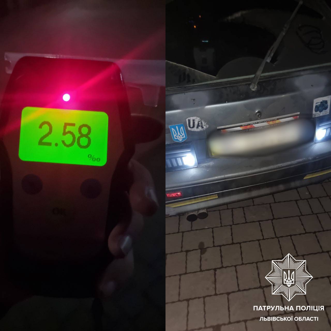 Поблизу Львова патрульні спімали п'яного водія: подробиці