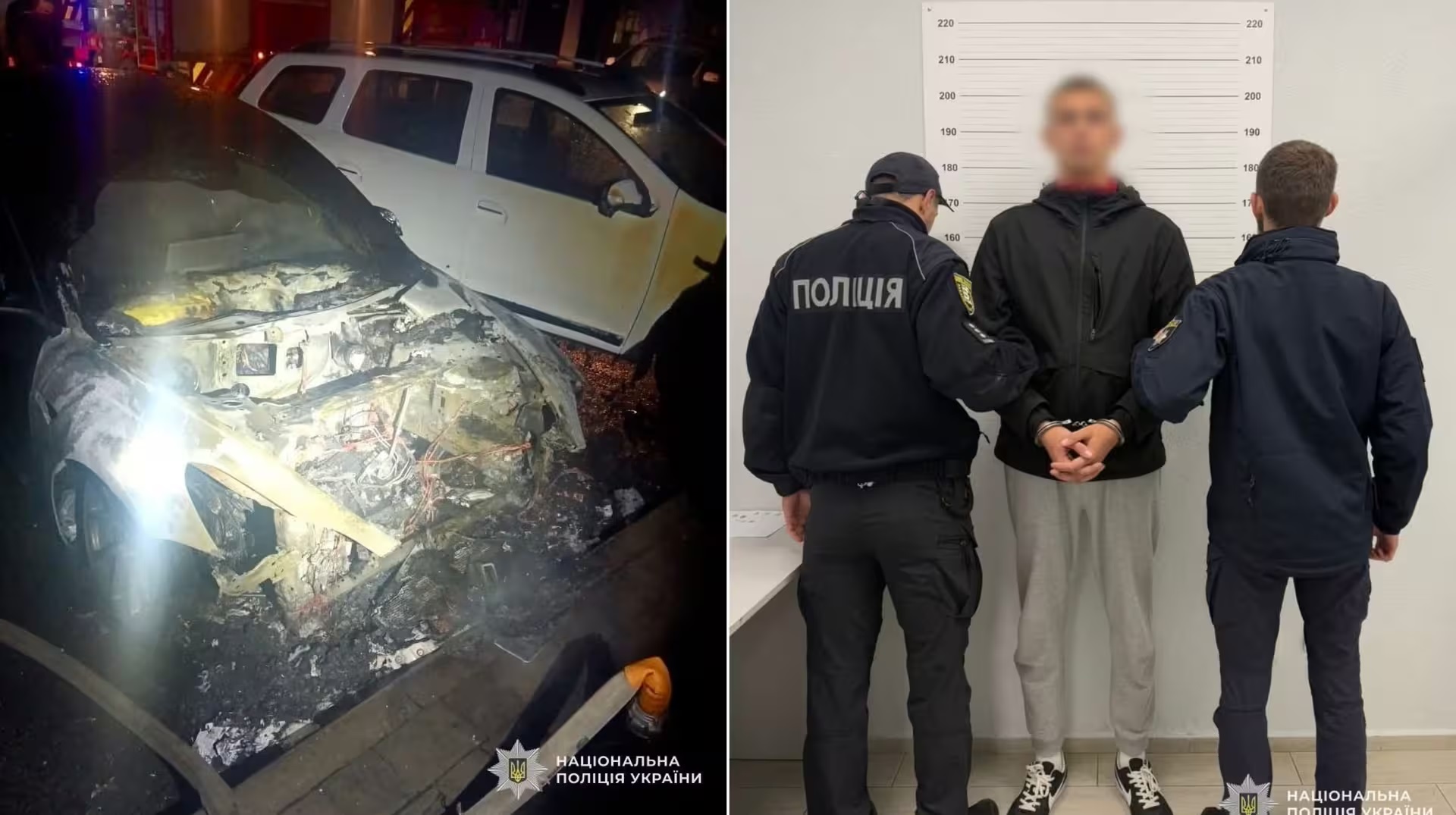 Вночі в Ужгороді студент підпалив автомобіль Tesla: стали відомі деталі (фото)