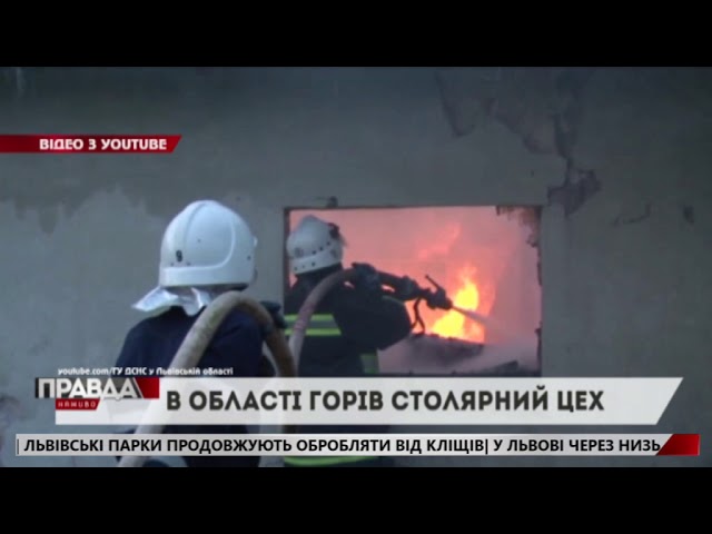 На Львівщині горів столярний цех