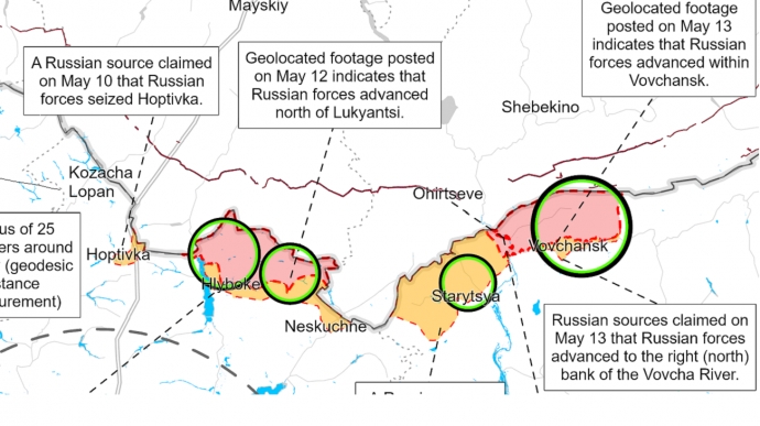Російські війська створюють на Харківщині буферну зону, а не просуваються вглиб, – ISW