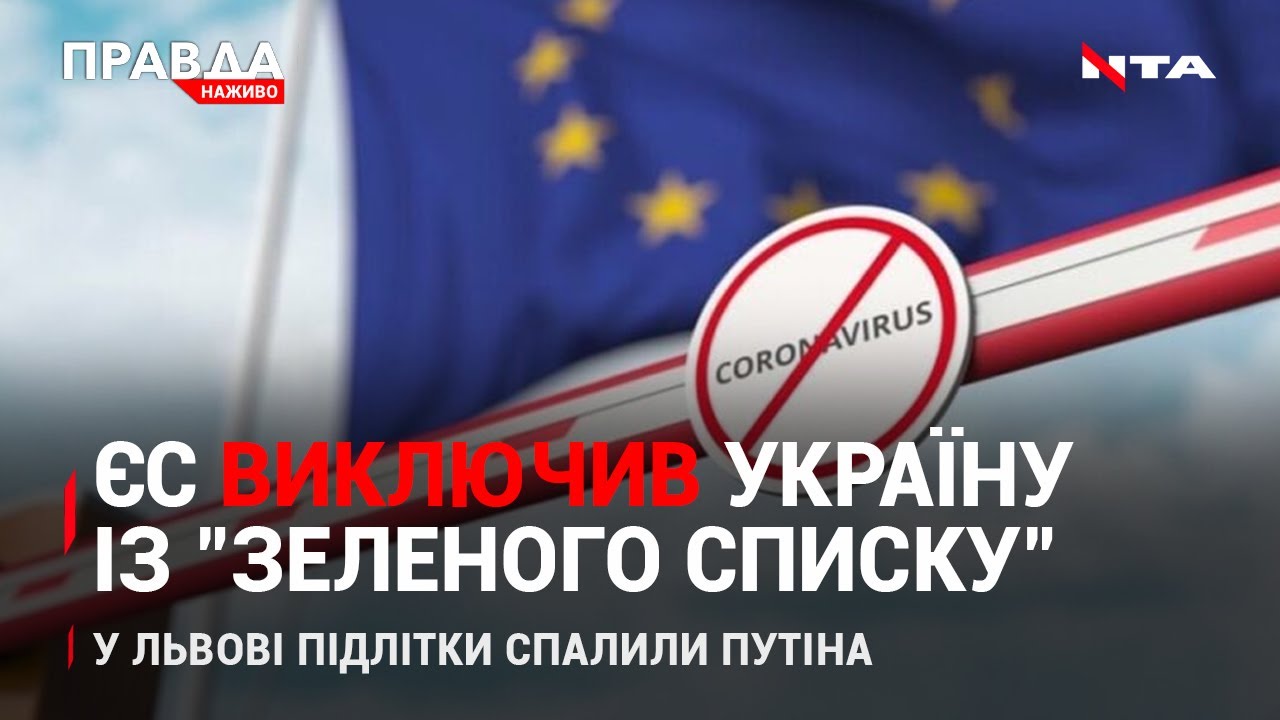 Україна більше не в "зеленому списку" ЄС | Спалили портрет Путіна | НОВИНИ за 9 листопада