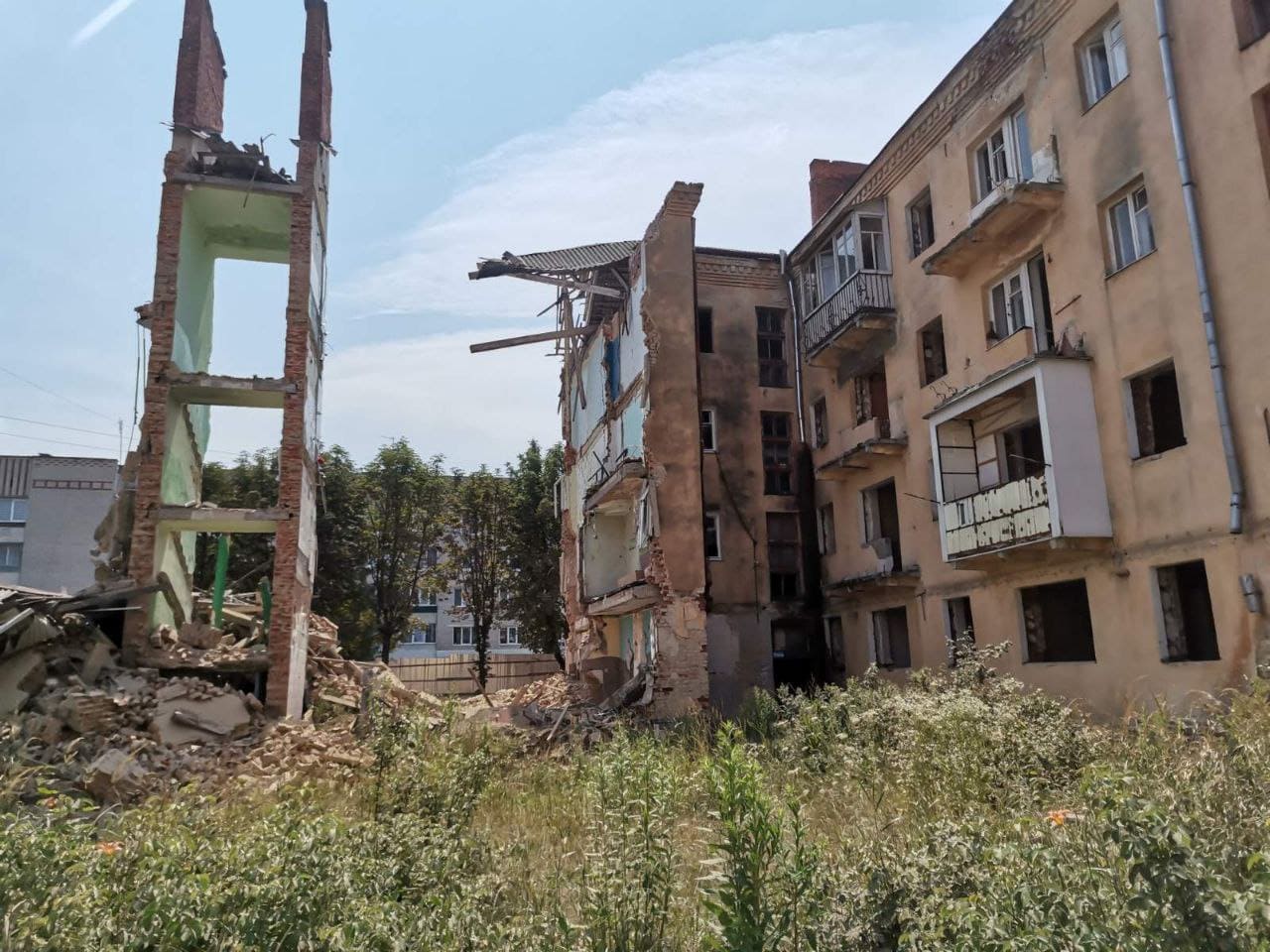 У Дрогобичі завалилася частина будинку, де в 2019 році стався обвал