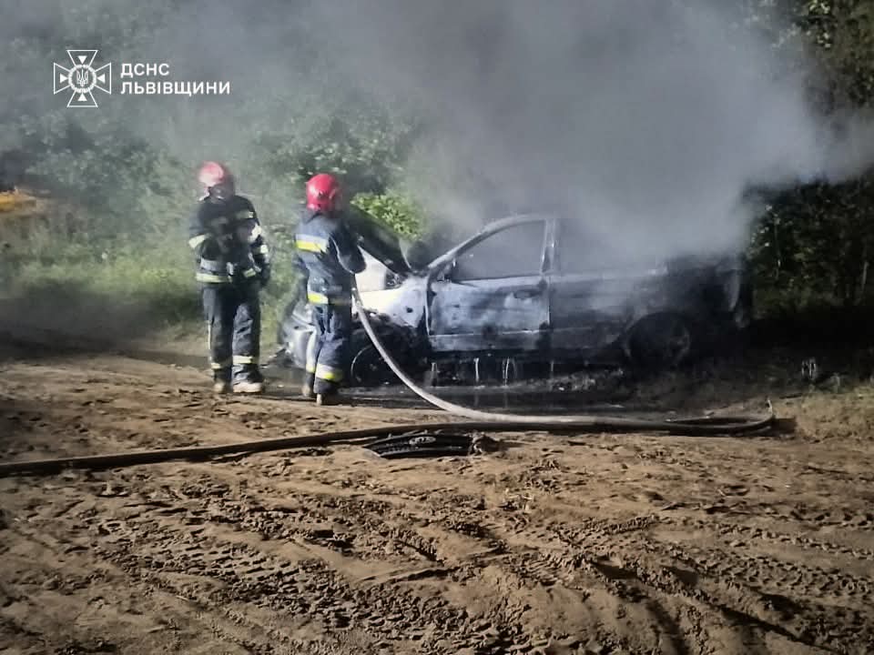 На Львівщині посеред поля згорів автомобіль: що відомо