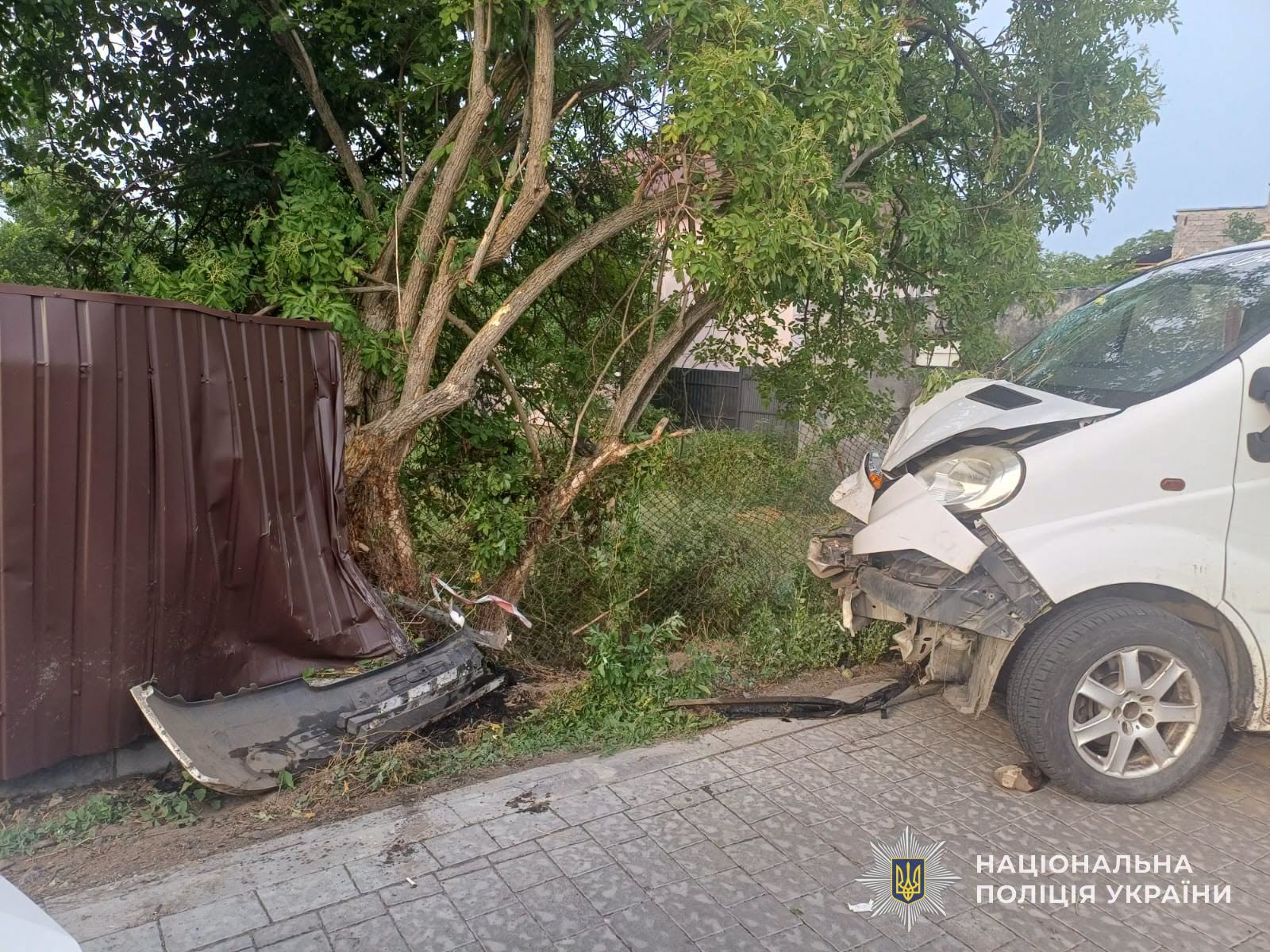 У Львові мікроавтобус врізався в огорожу