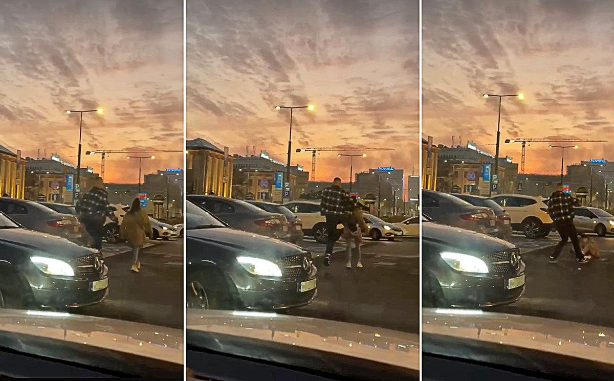 У Польщі чоловік побив українку на паркінгу: відео інциденту