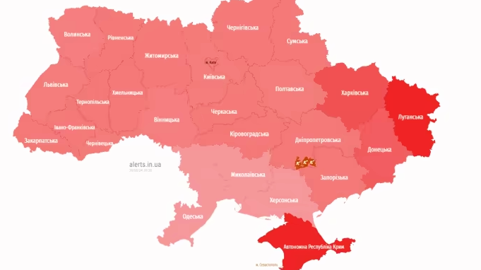 По всій Україні оголосили повітряну тривогу через зліт МіГ-31К