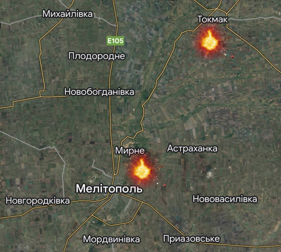 У Запорізькій області - гучно. Вибухи лунають біля військової частини ворога