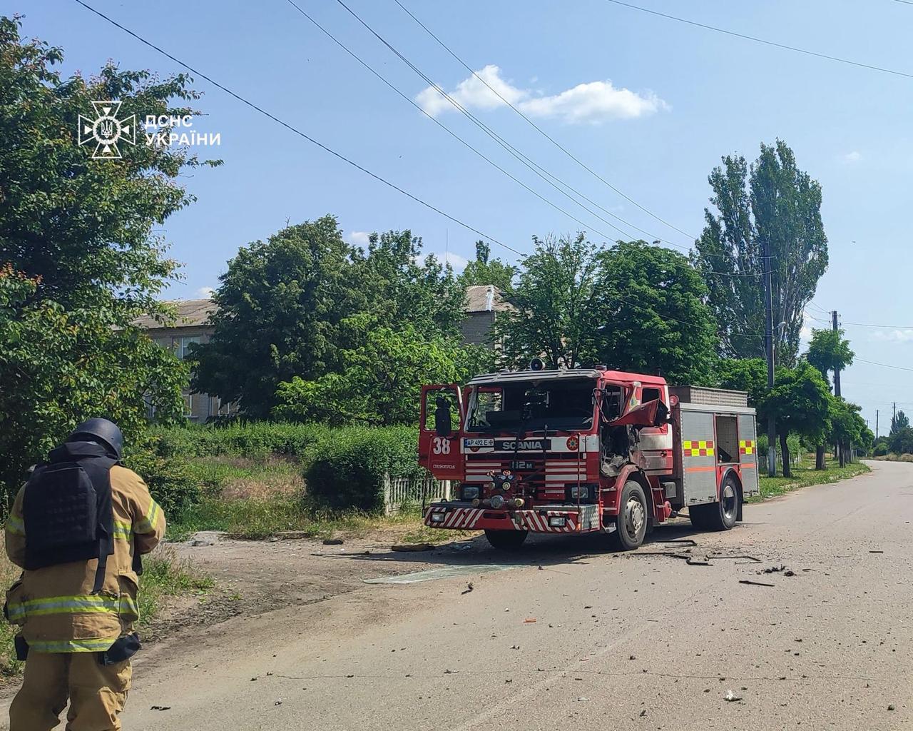 Росіяни знову обстріляли рятувальників на Запоріжжі