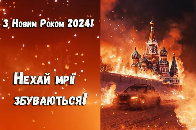 Привітання з Новим роком 2024. Побажання тепла і перемоги, нові листівки