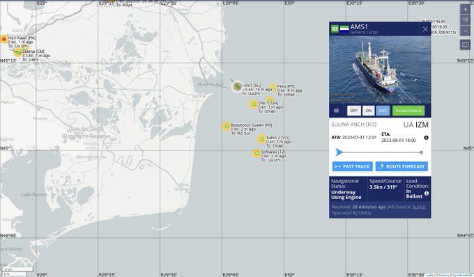 Три кораблі прорвали блокаду РФ у Чорному морі та ввійшли в український порт