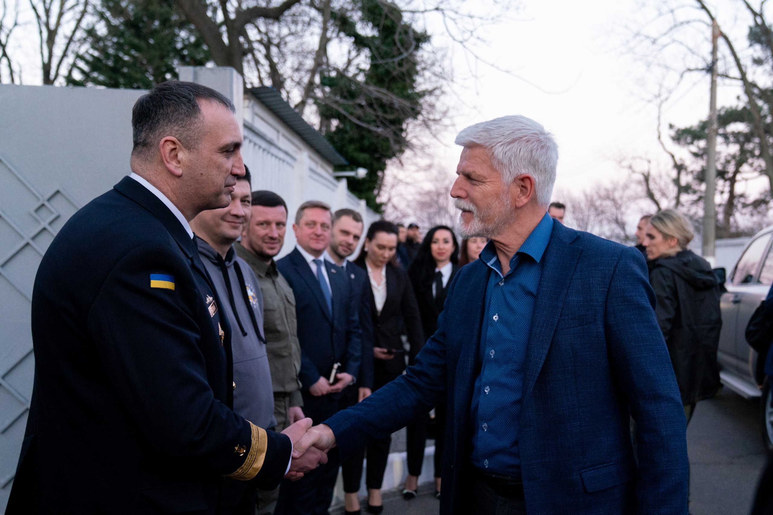 Президент Чехії відвідав Одесу під час атаки дронів РФ