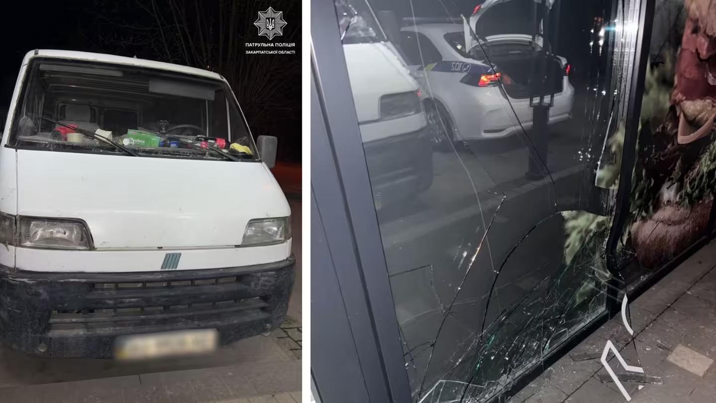 На Закарпатті п'яний водій влетів на авто в магазин: фото