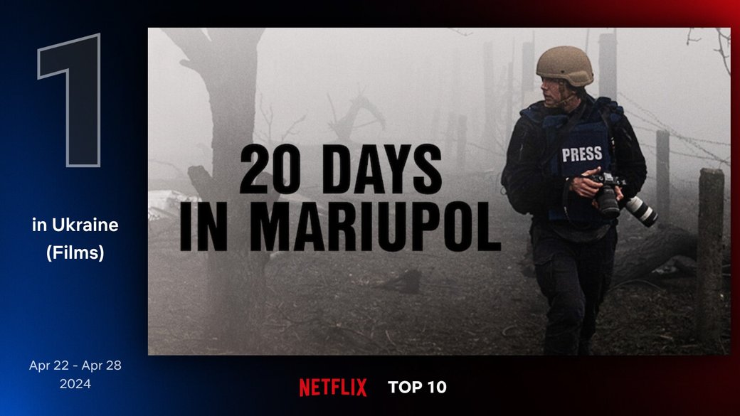 Оскароносний фільм став найпопулярнішим в українському Netflix за останній тиждень квітня