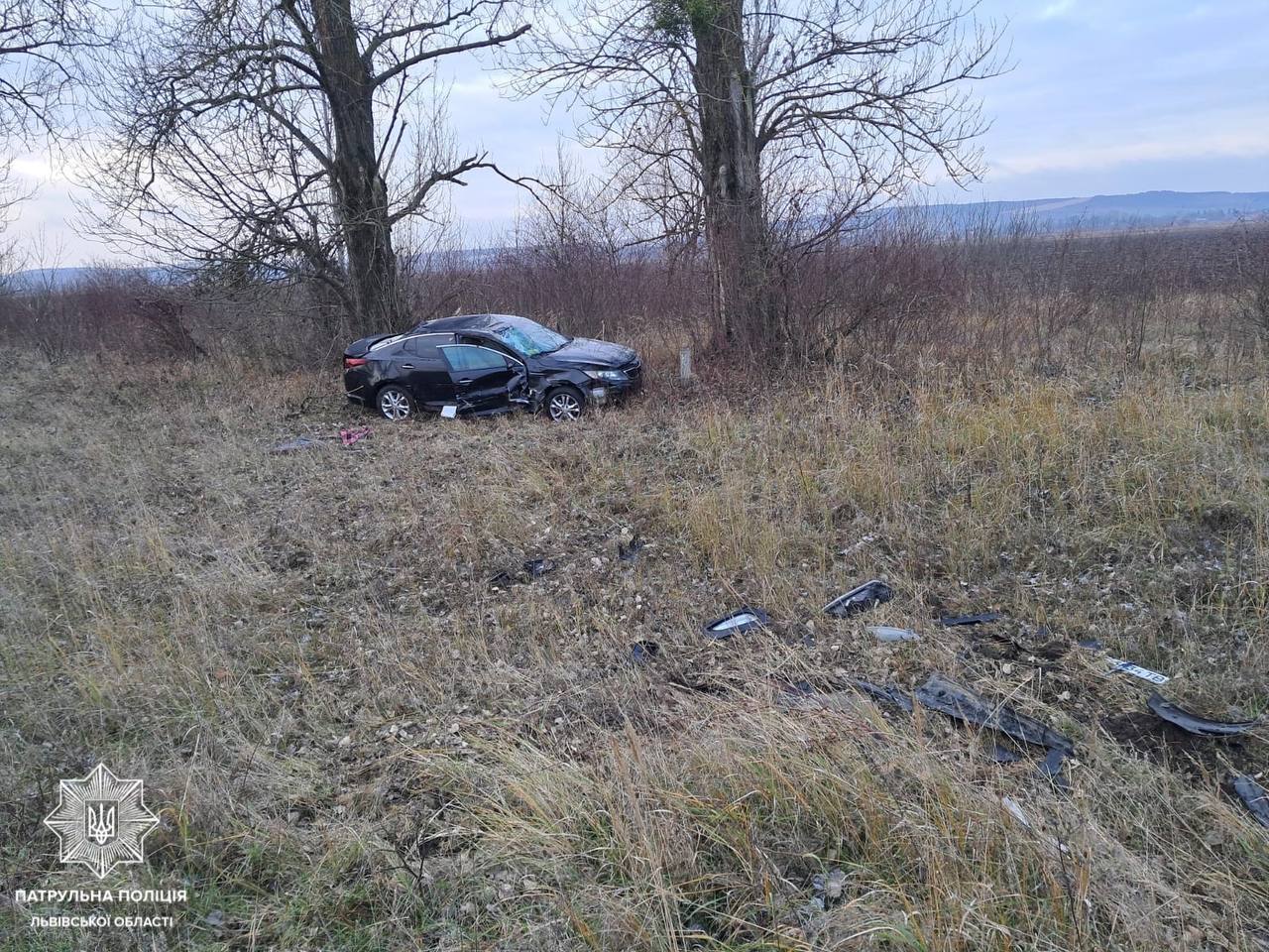 Авто перевернулося кілька разів і злетіло в кювет: На Львівщині водійка не зазнала серйозних травм після важкої ДТП