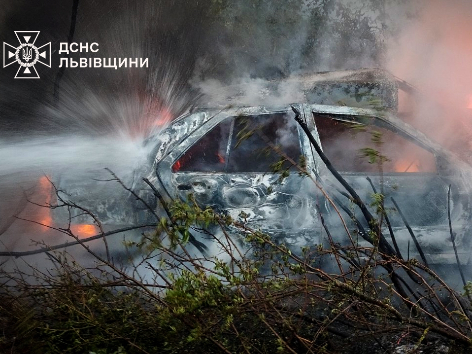 На Львівщині вщент згорів автомобіль