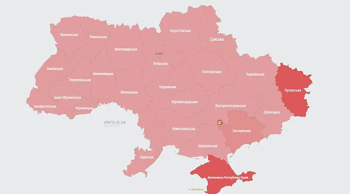 По всій Україні лунає повітряна тривога