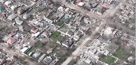 Окупанти вщент зруйнували Рубіжне. З'явилося відео з дрону