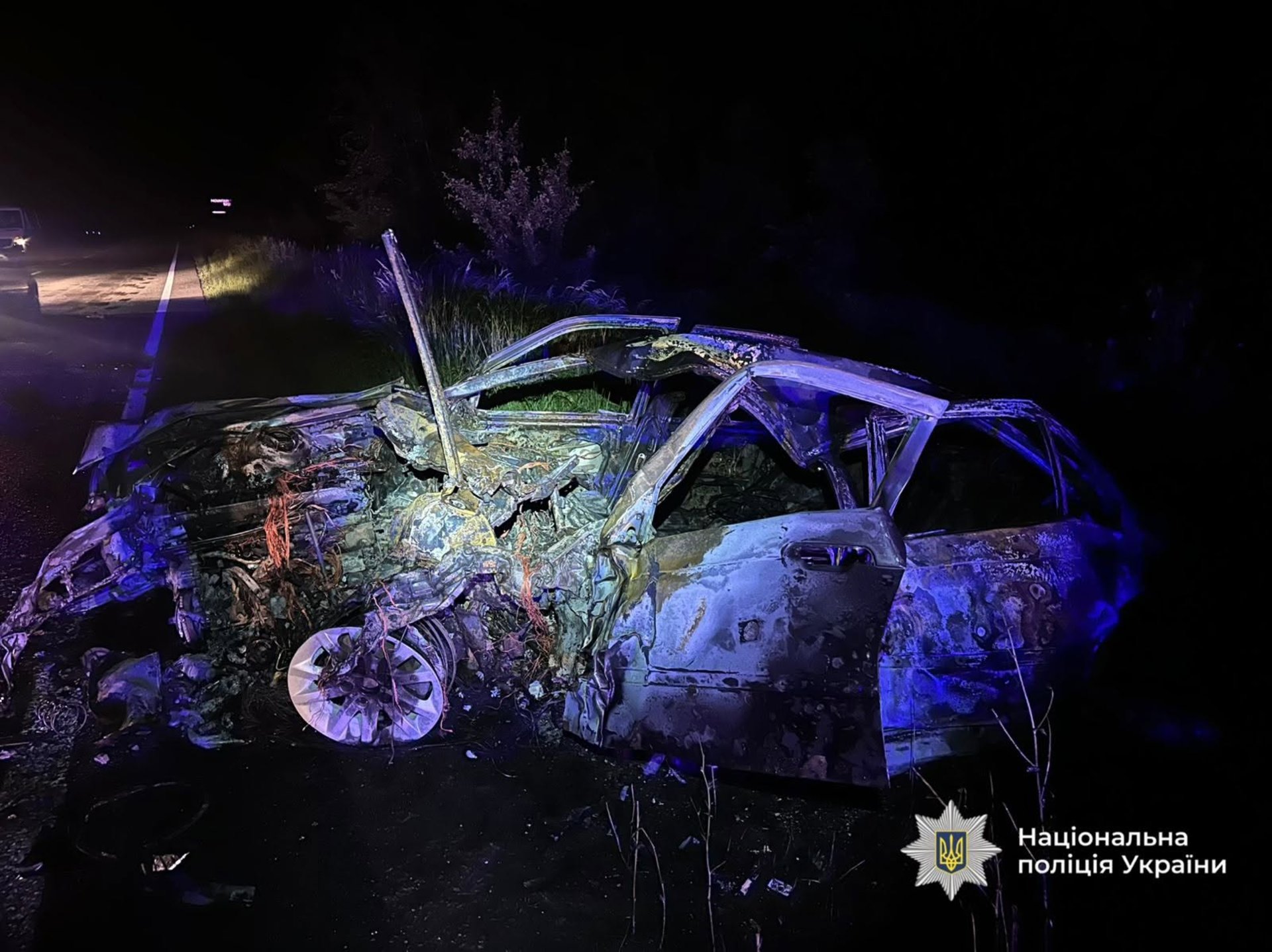 BMW перетворилося на згарище: у нічній ДТП на Франківщині загинув юнак (фото)