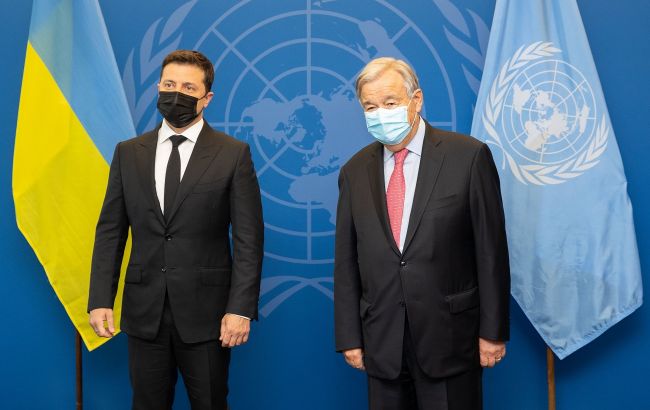 Зеленський передав генсеку ООН список 450 українських бранців