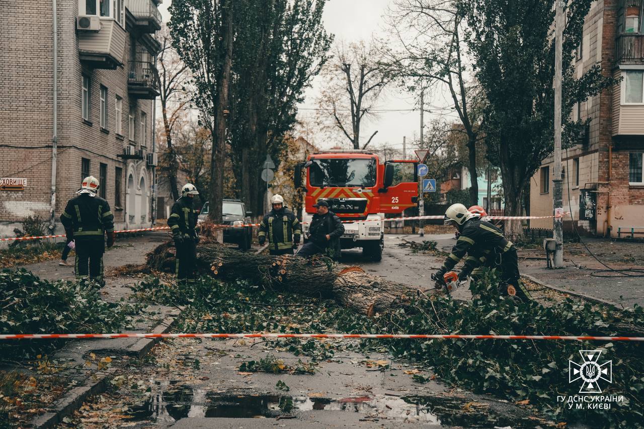 Через негоду в Україні загинули чотири людини, у Києві вітер пошкодив найбільший стяг. Оновлено (від 20:33)
