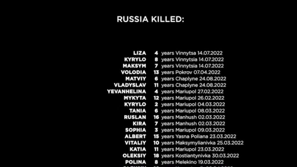 На Венеційському фестивалі згадали про вбитих Росією українських дітей