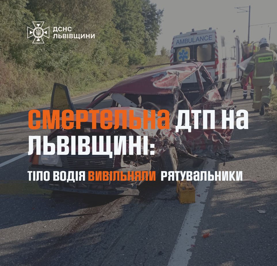 На Львівщині сталася моторошна ДТП: тіло водія деблокували з понівеченого авто