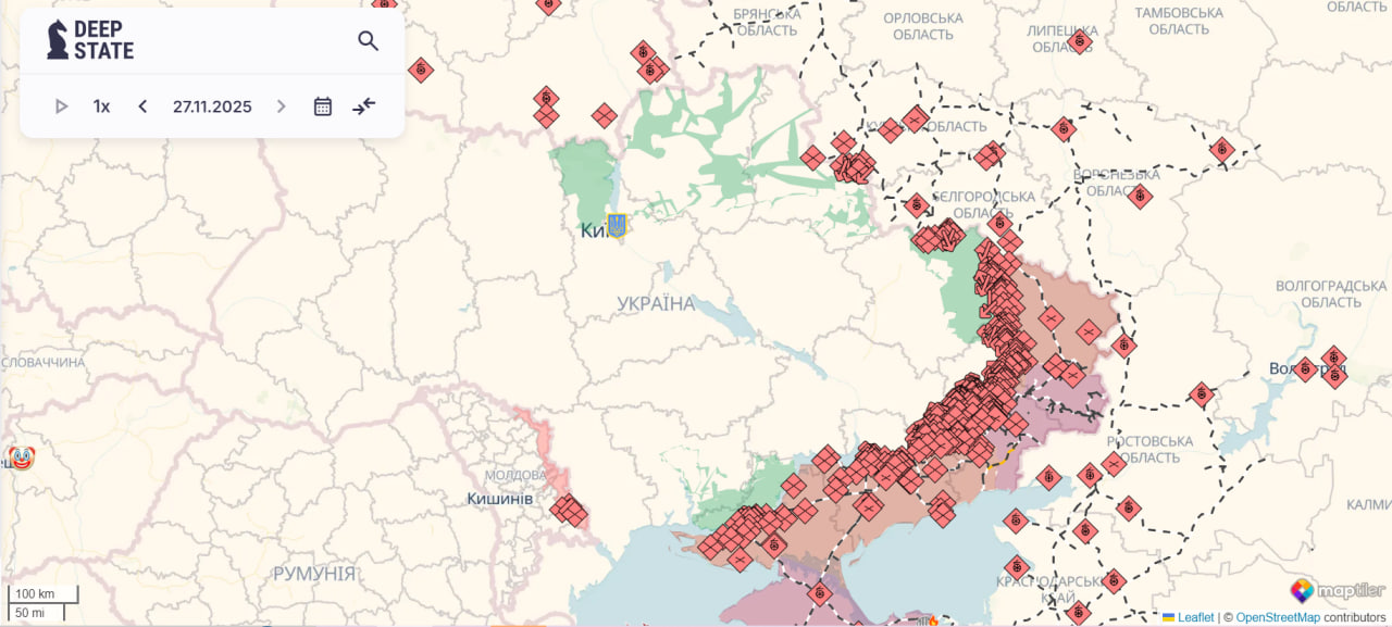 Російські війська просунулися одразу в чотирьох областях України — оновлення DeepState